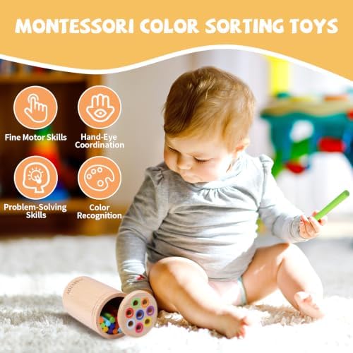 YHHYTOY Montessori Toys for 1 Year Old, Toddler Learning Color Sorting Toys - Image 2