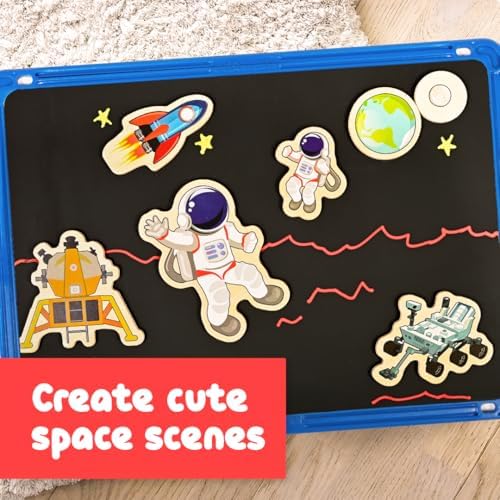 SPARK & WOW Wooden Magnets, Space, Set of 20 - Image 4