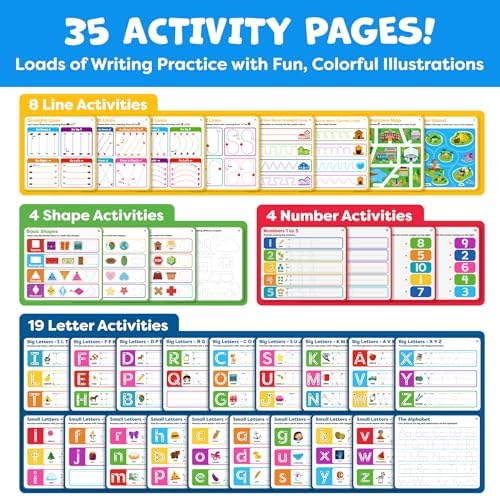 Tracing Books for Kids Ages 3-5 - Letter Tracing Activity Books for Kids Ages 3-5 - Preschool & Kindergarten Must Haves - Writing Practice & Learning Educational Toys for 3 Year Old - Image 3
