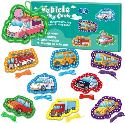 Lacing Cards,Sewing Kit for Kids,Fine Motor Toys,Classroom Must Haves by Quilinz