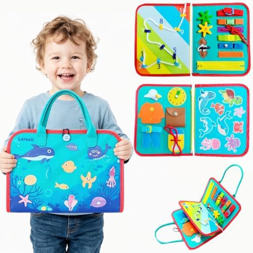 Montessori Busy Board & Busy Book, 10+ Sensory Activities for Toddlers by Unknown