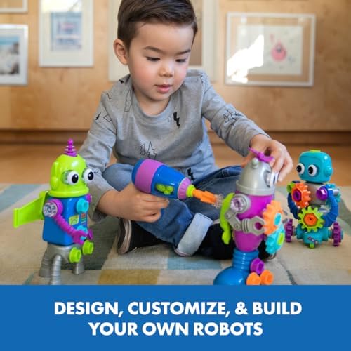 Educational Insights Design & Drill Robot Workshop - Construction Toys & Tools for Kids, Robot Toy Building Sets, Kids' Tool Set with Real Electric Drill Toy, Take Apart STEM Set, Gifts for Ages 3+ - Image 2