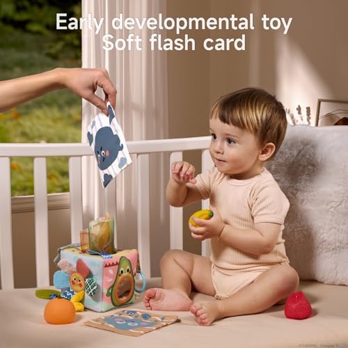 TUMAMA Baby Tissue Box Toys - Montessori Baby Toy for 6-12 Months, Soft Crinkle Squeeze Sensory Toys for Babies 0-12 Months - Image 5