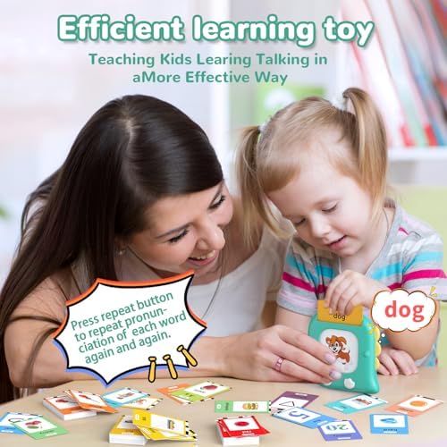 Kidzdo Talking Flashcards for 3 4 5 6 Years Old, 520 Words Language Learning Toys, Birthday Gifts for Boys and Girls, Green - Image 5