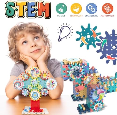 Gear Toys Interlocking Building Blocks for Kids, 150PCS Building Toys Set - Image 6
