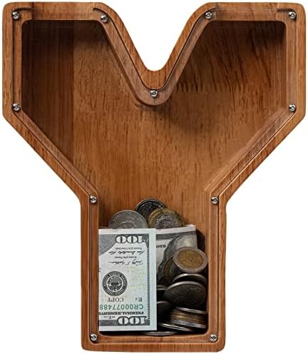 Ladenk Wooden Letter Piggy Bank - Piggy Bank for Kids Boys Girls Toddler - Image 2