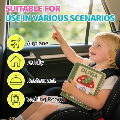 Personalized Montessori Felt Busy Book, Toddlers Quiet Book w/Name - Image 6