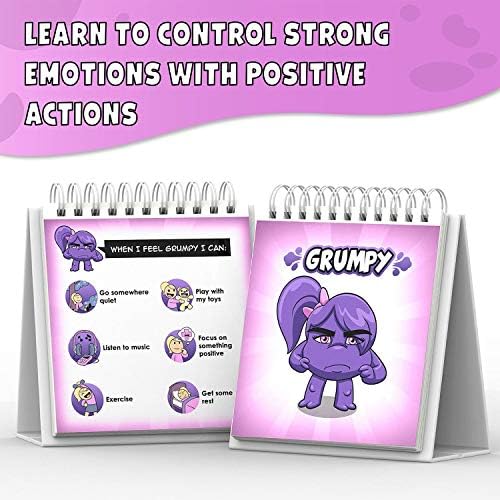 Feelings Flipbook for Kids - Learn 20 Emotions & 6 Coping Skills (Monsters) - Image 3