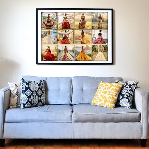 Think2Master Beautiful Dresses from Around The World 500 Pieces Very Large Pieces Jigsaw Puzzle for 13+ Adults & Seniors. Elegant Dresses Vibrant Colors, Cultural Art Size: 26.8” X 18.9” - Image 4