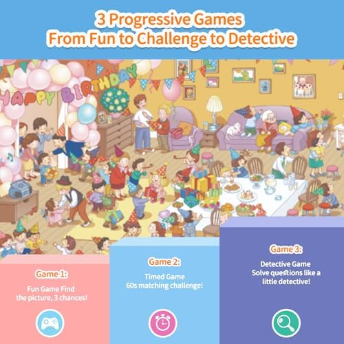 Interactive Search and Find Activity Books for Kids Ages 3-5, Toddler Travel Games Toys for Car Airplane, Road Trip Activities for Kids 4-8, Educational Preschool Learning Toys Gift with a Talking Pen - Image 5