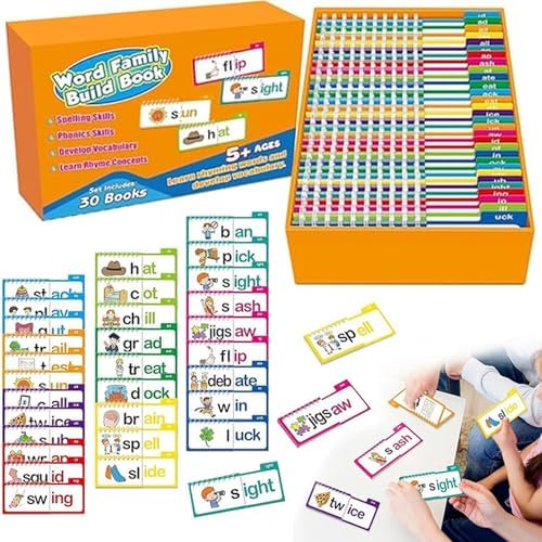30 Read and Rhyme Flip Books Claritydream Flip Books ABC Vocabulary Flash Cards Interactive Reading Flash Cards - Image 5