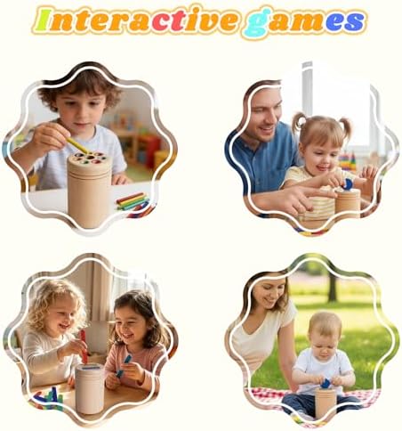 Wooden Montessori Toy, 3 in 1 Educational Sensory Color Sorting Toys, Colour Sorting Game, Educational Color Sorting Fidget Sensory Toys, Motor Skills Toy, Gift Girls Boys - Image 3