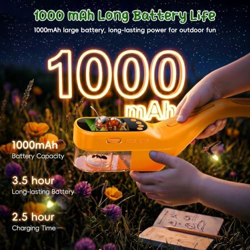 CIMELR Bug Catcher for Kids with 2.4" Screen, 500X Digital Microscope, 1080P Photo/Video, 1000mAh Battery, 8 LED, PC Real-Time Imaging, STEM Nature Toy & Gift for Boys Girls Ages 3-12 - Image 4