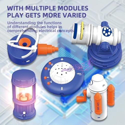 Science Toy Sets, AI Intelligent Voice Physics Circuit Electronic Building Block Puzzle Toy STEM Education Toy Set Holiday Birthday Gift 500+ Projects 66PCS for Students Children Aged 3+ - Image 6