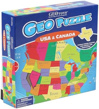GeoPuzzle USA & Canada Jigsaw Puzzles, 69 Pc Puzzle for Kids Ages 6 & Up - Image 5