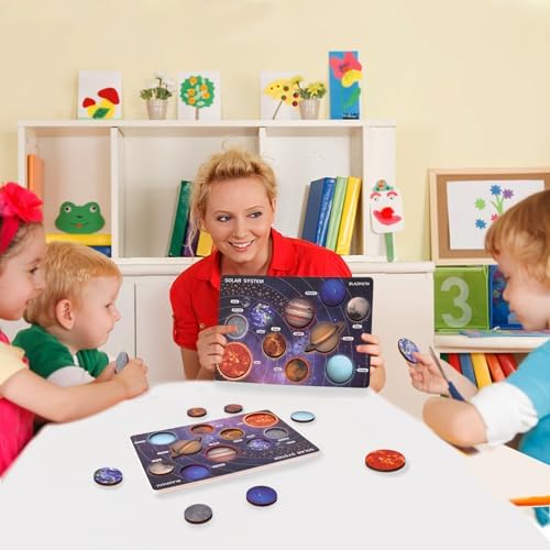 Solar System Planet Outer Space Toddler Wooden Puzzle Toys for Kids 3-5 - Image 6