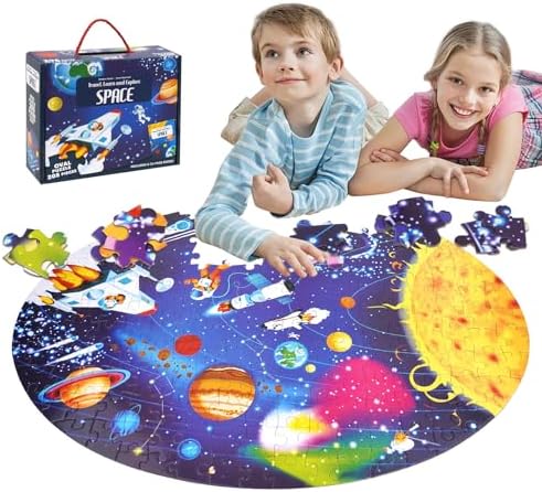 Floor Puzzle for Kids Ages 4-8 Solar System Jigsaw Puzzle by NANXJIUR
