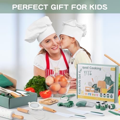 20 Pcs Kids Safe Knife Set for Real Cooking, Montessori Kitchen Tools - Image 6