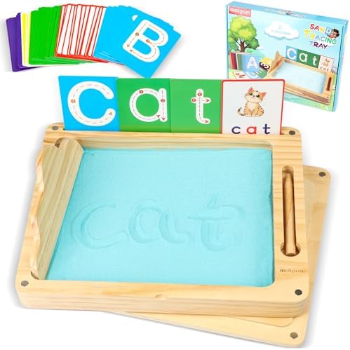 Sand Tray for Classroom - Montessori Sand Writing Trays with Lid by MOTGOM