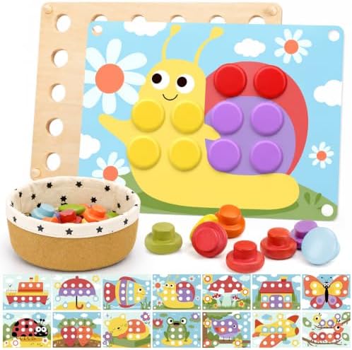 Joyreal Wooden Montessori Toys for 2 3 4 Year Old Girls Boy Birthday Gifts by Joyreal