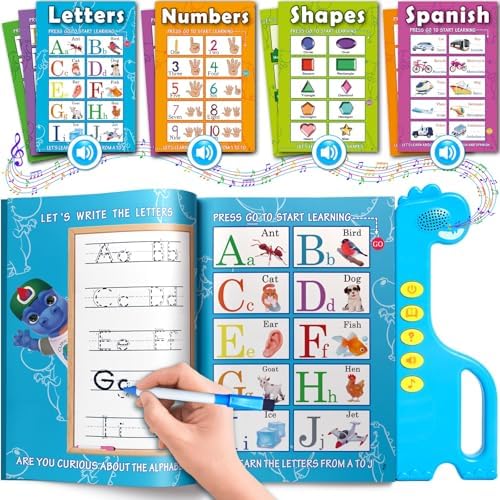 Curious 2 Learn ABC Learning for Toddlers | Learning Resources | English & Spanish Sound Book | Preschool Learning Activities | Educational Learning Toys | 4 Year Old Boy Birthday Gift by Curious2Learn