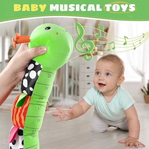 AWOTOY Baby Toys 6-12 Months Music Caterpillar Stuffed Animals Infant Toys - Image 4