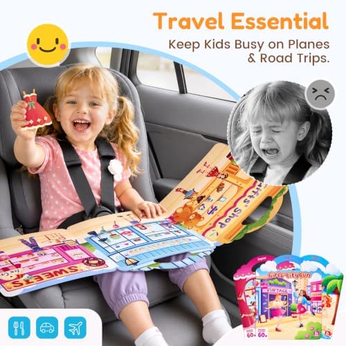 JoyCat Reusable Dress Up Sticker Books, 3-Pack, City Seaside Dreams - Image 3