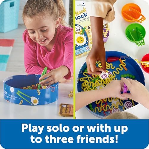 Learning Resources Noodle Knockout Fine Motor Game - Games for Kids Ages 4-8, Toddler Board Game, Educational Matching Kids Games, Preschool and Kindergarten Classroom Game, Gifts for Toddlers - Image 4
