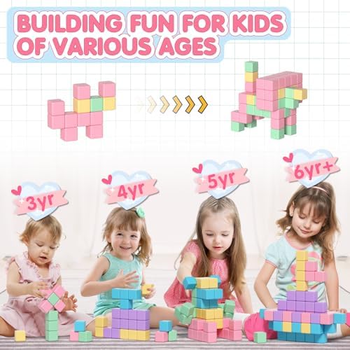 Apluses 32pcs Magnetic Blocks Building Cubes for Kids, Classroom Must Haves Creative Learning Kids Gifts, Preschool Montessori Sensory Autism Magnet Toys for Boys and Girls Ages 3 4 5 6 - Image 4