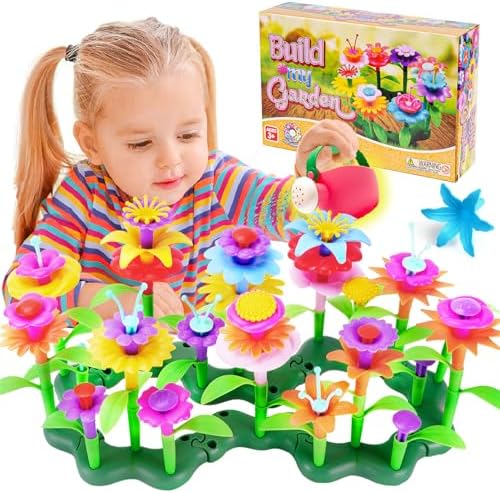 99pcs Flower Garden Building Toys Set - STEM Montessori Toys for Girls by FunzBo