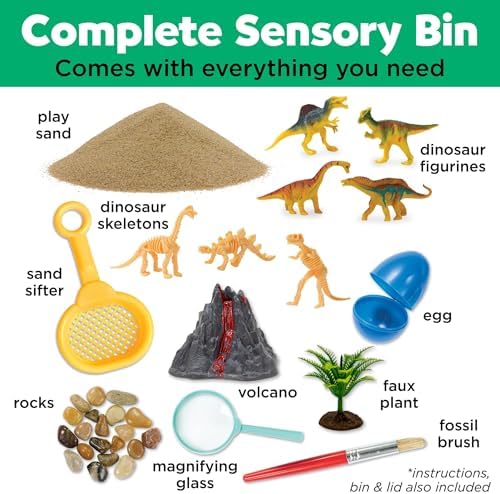 Creativity for Kids Sensory Bin: Dinosaur Dig - Toddler Sensory Toys, Sensory Bin Filler and Toddler Activities for Boys and Girls, Dinosaur Toys for Kids Ages 3-5+ - Image 3