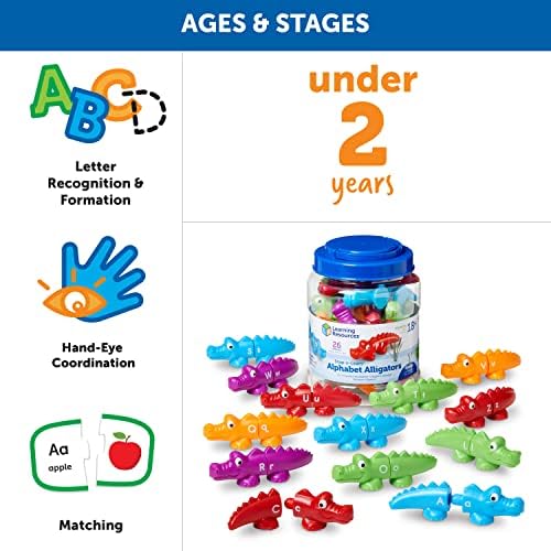 Learning Resources Snap-n-Learn Alphabet Alligators - Toddler Toys, Preschool ABC Activities, Fine Motor Skills, Alphabet Manipulatives, Phonetics and Reading, Sensory Gifts for Boys and Girls - Image 6