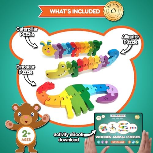 Land, Air & Sea Animal Puzzles - Build, Sort, Count & Play w 32pc + eBook - Image 2