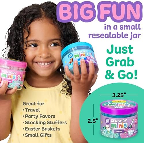 Creativity for Kids Sensory Minis Panda Kit | Cloud Clay Sensory Toy for Toddlers | Squish, Scoop & Discover Panda Surprise Pieces | Mess-Free, Screen-Free Travel Activity for Kids (Ages 3+) - Image 6