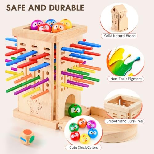 Wooden Stick Pulling Balance Game for Kids Ages 3-8 - Image 5