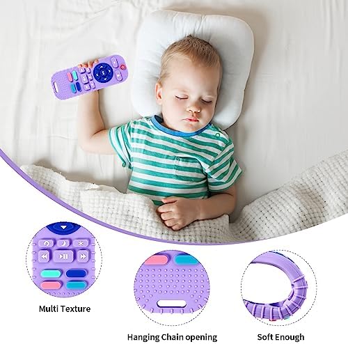 Hooku 2 Pack Silicone Teethers for Babies 6-12 Months, Sensory Teething Toys for Newborns to Toddlers, Infant Girl Boy Gifts - Image 3