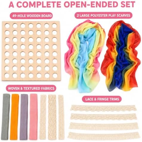 Eray Montessori Wooden Lacing & Weaving Board, Fine Motor Toy for Kids 3+ - Image 2