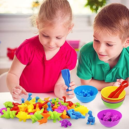 TSYAN Counting Toys Matching Game for Kids with Sorting Bowls Sensory Toys Color Classification Game Set Early Learning Preschool Montessori Educational Toy - Image 3