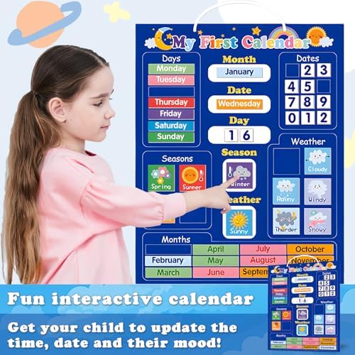 Adena Montessori Magnetic Learning Calendar, 3-6y - Image 4