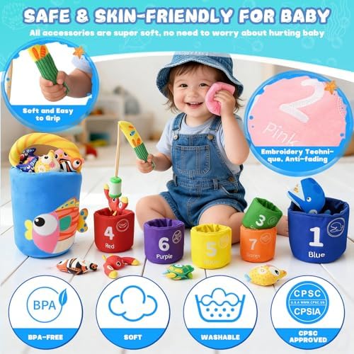Montessori Fishing Game Toys for Toddlers 1 2 3 Years Old - 40PCS - Image 5