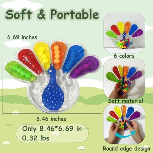 Color Sorting Sensory Toys, Fine Motor Skills Toys for Toddlers, Montessori Toys Preschool Learning Activitie, Sensory Activity Toy for Kids 3+ and Adults - Image 5