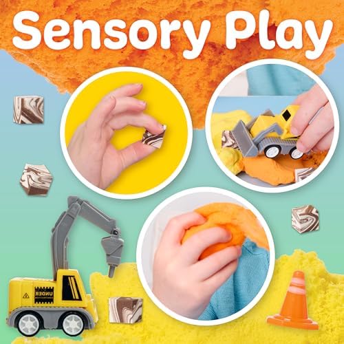 Creativity for Kids Sensory Minis Construction Kit | Cloud Clay Sensory Toy with Excavator for Kids | Summer Activities for Kids that are Mess-Free, Screen-Free Travel Toy (Ages 3+) - Image 5