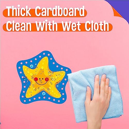 9 Pieces Kids Lacing Cards, Double Sided Sewing Cards in 9 Marine Animal Cards with 9 Colorful Laces, Imagination Development Lacing Toys Games for Children Educational and Learning Activity - Image 5