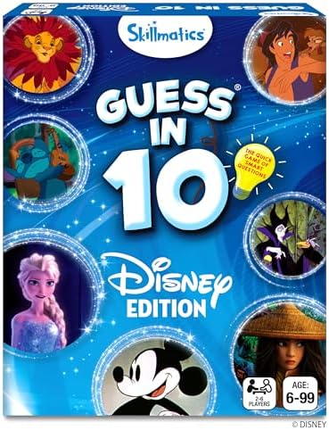 Skillmatics Guess in 10 Card Game – Disney, Gift for Kids, Travel Toys by Skillmatics
