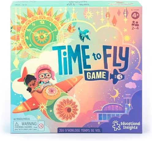 Educational Insights Time to Fly - Preschool Board Games that Teach How To Tell Time, Toy Learning Clock for Kids, Educational Board Games for Kids 4-6, Learn to Read Digital and Analog Clocks - Image 2