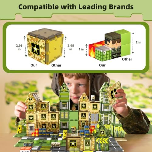 GobiDex 100PCS Magnetic Building Blocks Army Toys for Boys - Image 4