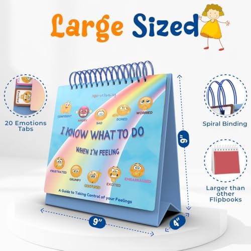 Thought-Spot I Know What to Do Flipbook | Emotions Wheel & Feelings Chart | Emotional Regulation Tool for Home, Class, or Calm Down Corner | Helps Kids Learn Coping Skills | Autism Must-Have - Image 2