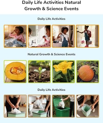 CHEFAN Sequencing Cards for Kids, Speech Therapy Sequence Game with Board, Preschool Kindergarten Storytelling Sentence Building Learning Activities (4 Steps) - Image 3