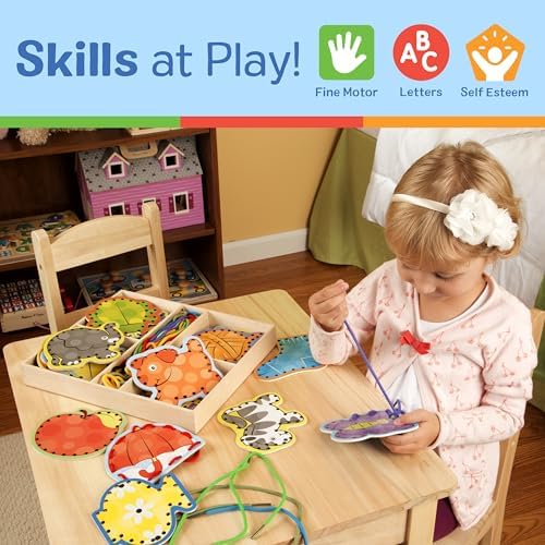 Melissa & Doug Alphabet Wooden Lacing Cards With Double-Sided Panels and Matching Laces - Image 5