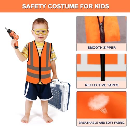 Kids Tool Bench with Electric Drill, Realistic Tools, Vest for Kids - Image 5